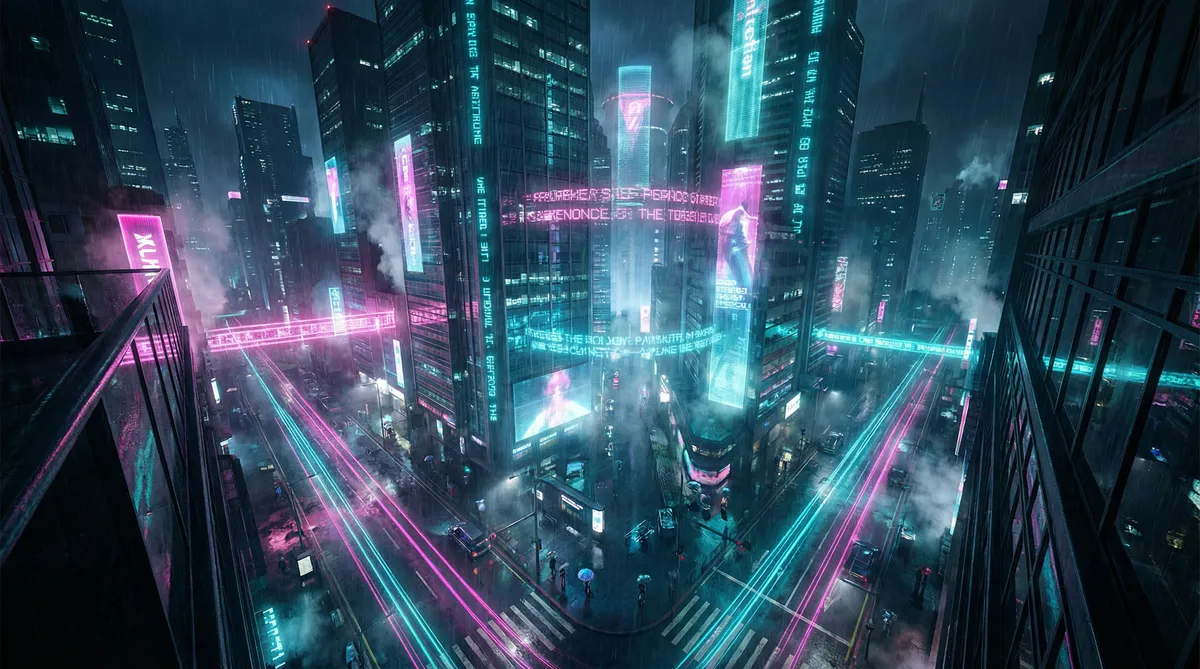 小敏家电视剧全集免费观看 竖屏短剧平台首页背景 - 赛博朋克都市夜景